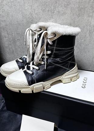 Gucci 🔥🔥ботинки кожа мех 5