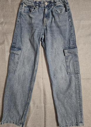 Джинсы loose fit прямые широкие 2