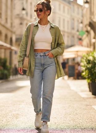 Джинсы женские m&amp;s stretch denim straight fit soft blue 40/29, код 31а