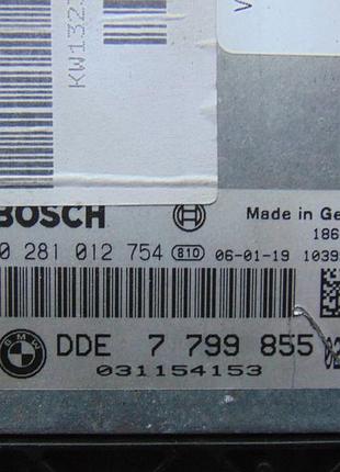 Блок управління двигуном ебу bmw e90 m47n2 2.0d 0281012754 7799855