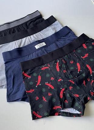 4 шт комплект боксерів труси чоловічі primark