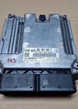 Блок управления двигателем эбу мотокомпьютер volkswagen skoda 2.0 tdi 0281039429 05l907309t (m)