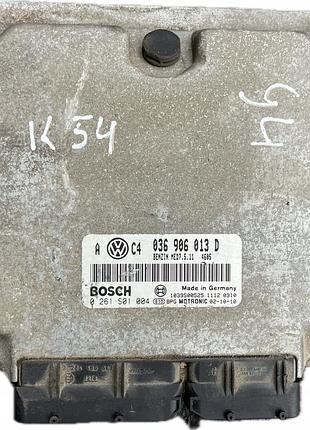 Блок управления двигателем эбу двигунний volkswagen golf iv bora 1.6 fsi 036906013d 0261s01004