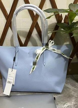 Сумка 🩵👜шоппер трендовая сумочка формата а4 голубая