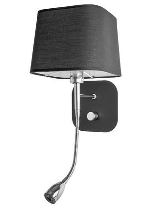 Бра bl-474w/1 e14+ led bk brille 26-671
