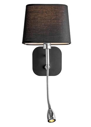 Бра bl-474w/1 e14+ led bk brille 26-671 2