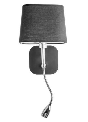 Бра bl-474w/1 e14+ led bk brille 26-671 3