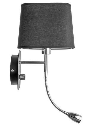 Бра bl-474w/1 e14+ led bk brille 26-671 4