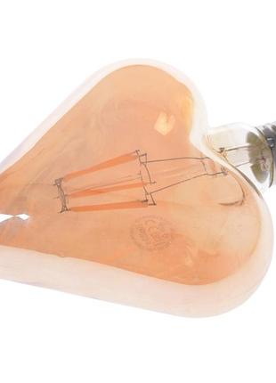 Лампа светодиодная led 6w e27 cog ww l124 amber 220v