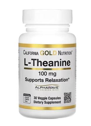Alphawave, l-теанін, розслаблення й спокійна зосередженість, 100 мг, 30 вегетаріанських капсул
