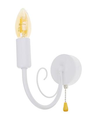 Бра настінне свічка bkl-726w/1 e14 wh