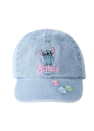 Джинсова кепка бейсболка zara x disney stitch (стіч)