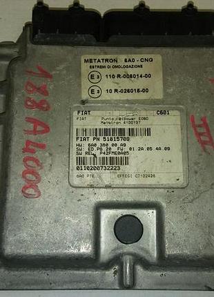 Блок управления двигателем эбу 51815709 6a03b000a9, fiat punto