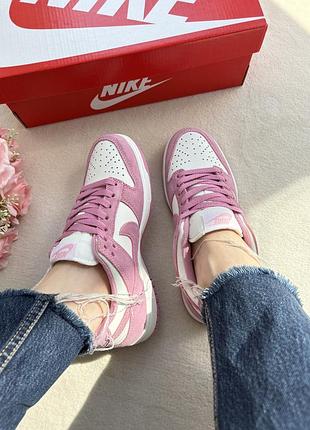 Nike dunk pink ( замш ) 2