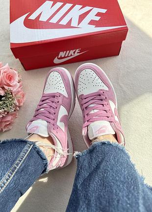 Nike dunk pink ( замш ) 3