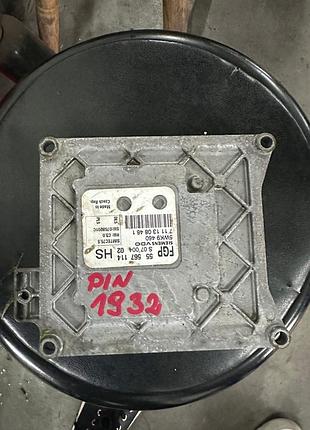 Блок управления двигателем эбу opel astra 55567114 hs з pin-кодом