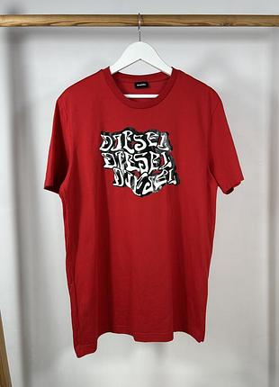 Diesel tripple grafiti print шикарна оригіальна футболка з красивим дизайном розмір м