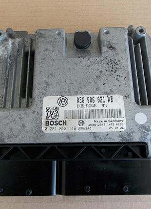 Блок управління двигуном ебу 03g906021ab volkswagen passat b6 2.0 tdi bmp