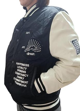 Бомбер zara dnwr embroidered patchwork