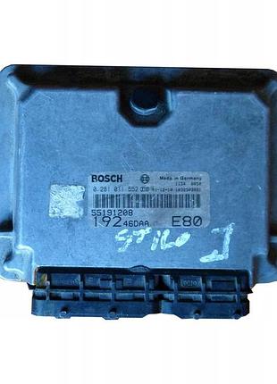 Блок управления двигателем эбу fiat stilo 1.9 55191208 0281011552 reset clean logged off