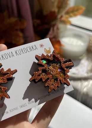 Заколочки заколки листочки 4