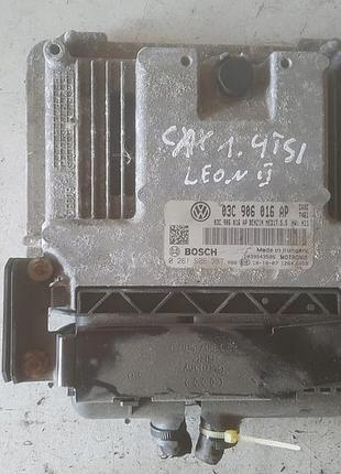 Блок управления двигателем эбу leon ii 2 lift 09-12 1.4 tsi cax двигун 03c906016ap