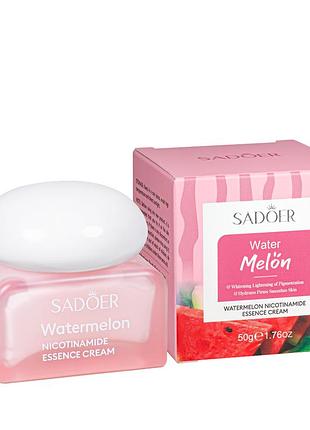 Крем для лица осветляющий sadoer watermelon nicotinamide cream с ниацинамидом 50 мл