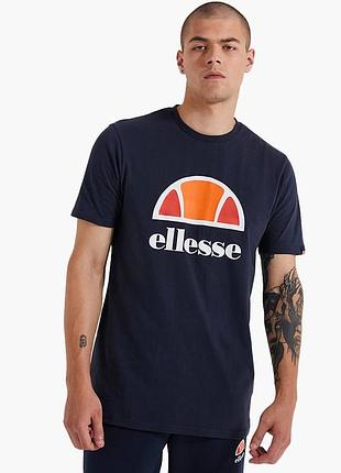 Чоловіча темно-синя натуральна футболка в принт від ellesse  розмір m оригінал