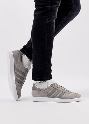 Мужские кроссовки adidas originals gazelle gray