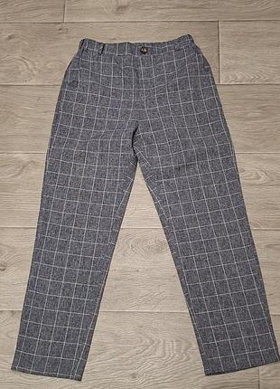 👖 брюки shein в серую-белую клетку