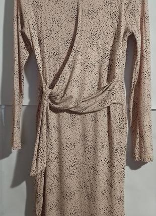 Длинное пятненное платье marks &amp; spencer с элегантным поясом