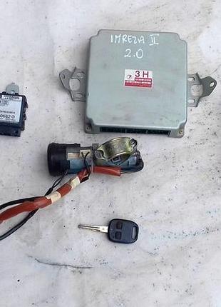 Блок управления двигателем эбу 22611af633 комплект immo subaru impreza ii 2.0 16v 00