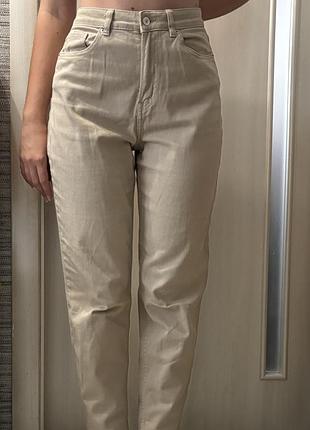 Джинси h&m divided mom fit бежеві, розмір eur 38 / m