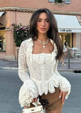 Кружевная женская блузка 🎀