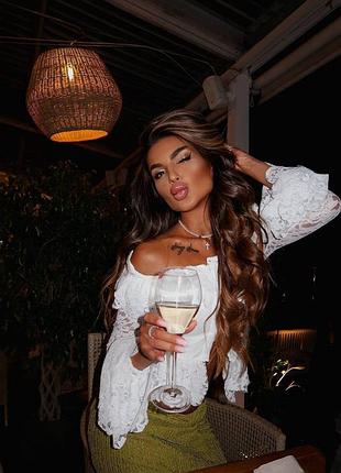 Кружевная женская блузка 🎀 6