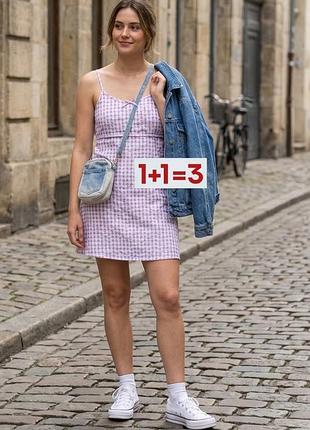 1+1=3 🎁 легкое платье сарафан в клетку