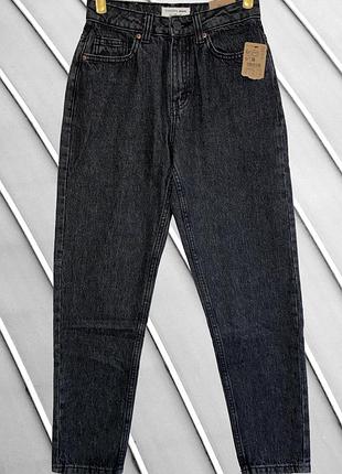 Женские черные джинсы мом terranova mom eur 36 s 8 36 42 44 террановая новые джинсы с биркой mom fit с высокой посадкой черные 44