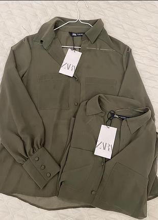 Сорочка блуза zara 4