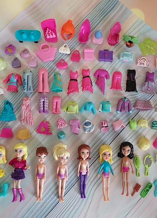 Большой набор игровых фигурок и аксессуаров polly pocket от mattel
