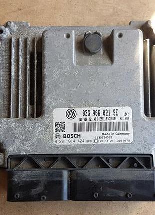Блок управления двигателем эбу сидіння водія leon 1.9 tdi 0281014424 03g906021se