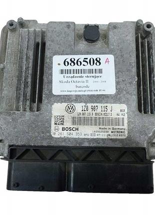 Блок управления двигателем эбу octavia ii 1.9tsi 1z0907115j 0261s04353