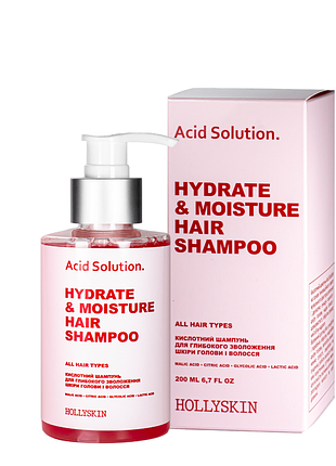 Hollyskin acid solution шампунь для шкіри голови та волосся, 200 мл daily skin care