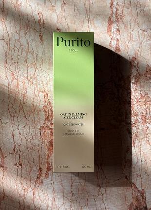 Заспокійливий гель-крем для обличчя з екстрактом вівса purito oat in calming gel cream 100 мл