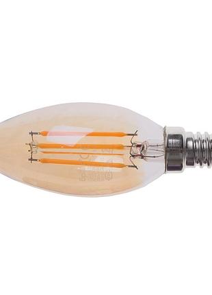 Лампа светодиодная led 6w e14 cog ww c35 amber 220v