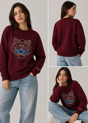 Бордовый свитшот kenzo, р.л,