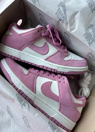 Nike dunk low pink white 2