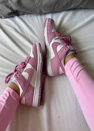 Nike dunk low pink white 5