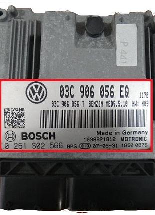 Блок управления двигателем эбу volkswagen golf plus 03c906056eq двигунний 0261s02566