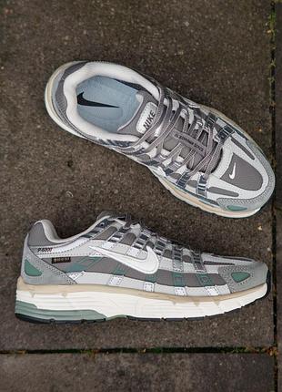Р.37-41 кроссовки nike p-6000 gore-tex ligth grey green nk383