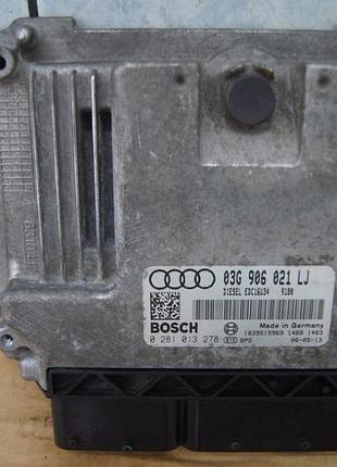 Блок управления двигателем эбу керувальник двигуна audi a3 03g906021lj 0281013278